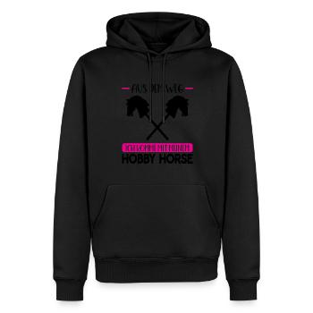 Hobby Horse Pferde Hobby Horsing Geschenk - Männer Premium Bio Hoodie - Schwarz - Vorne - Nico (187cm)
