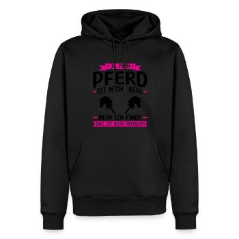 Hobby Horse Pferde Hobby Horsing Geschenk - Männer Premium Bio Hoodie - Schwarz - Vorne - Nico (187cm)