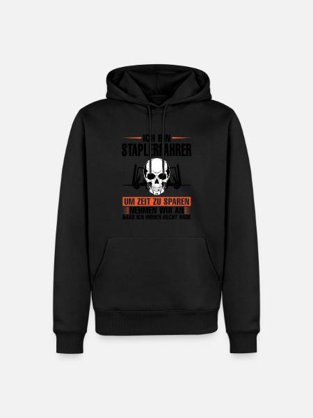 Staplerfahrer Beruf Gabelstaplerfahrer Geschenk - Männer Premium Bio Hoodie - Schwarz