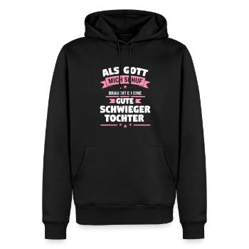 Schwiegertochter Familie Schwiegerkind Geschenk - Männer Premium Bio Hoodie - Schwarz - Vorne - Nico (187cm)
