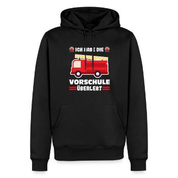 Vorschule Feuerwehr Vorschule Abschluss Geschenk - Männer Premium Bio Hoodie - Schwarz - Vorne - Nico (187cm)