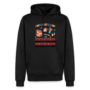 Kindergarten Abschluss Kindergartenkind Geschenk - Männer Premium Bio Hoodie - Schwarz - Vorne - Nico (187cm)