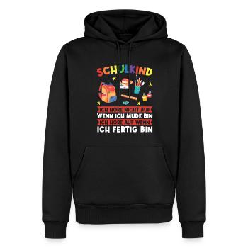 Schulkind Einschulung Schulstart Geschenk - Männer Premium Bio Hoodie - Schwarz - Vorne - Nico (187cm)