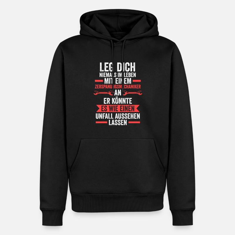 Zerspaner Beruf Dreher Geschenk - Männer Premium Bio Hoodie - Schwarz