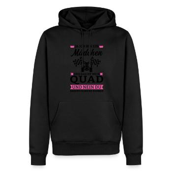 Quad Mädchen Quadfahrer Geschenk - Männer Premium Bio Hoodie - Schwarz - Vorne - Nico (187cm)