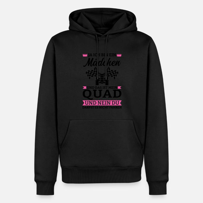 Quad Mädchen Quadfahrer Geschenk - Männer Premium Bio Hoodie - Schwarz