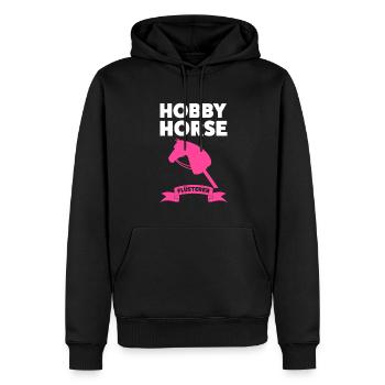 Hobby Horsing Pferd Steckenpferd Geschenk - Männer Premium Bio Hoodie - Schwarz - Vorne - Nico (187cm)