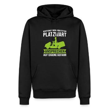 Platzwart Beruf Rasenflüsterer Geschenk - Männer Premium Bio Hoodie - Schwarz - Vorne - Nico (187cm)