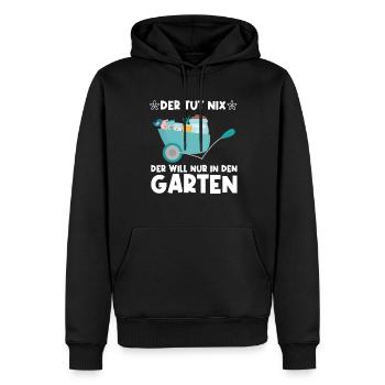 Garten Pflanze Gärtnerei Geschenk - Männer Premium Bio Hoodie - Schwarz - Vorne - Nico (187cm)