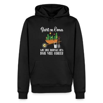 Garten Oma Gärtnern Geschenk - Männer Premium Bio Hoodie - Schwarz - Vorne - Nico (187cm)