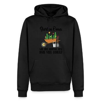 Garten Oma Großmutter Geschenk - Männer Premium Bio Hoodie - Schwarz - Vorne - Nico (187cm)