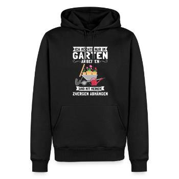 Garten Pflanze Gartenarbeit Geschenk - Männer Premium Bio Hoodie - Schwarz - Vorne - Nico (187cm)