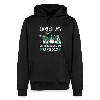 Garten Opa Gnome Hobbygärtner Geschenk - Männer Premium Bio Hoodie - Schwarz - Vorne - Nico (187cm)