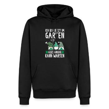 Garten-arbeit Gnome Gartenarbeit Geschenk - Männer Premium Bio Hoodie - Schwarz - Vorne - Nico (187cm)
