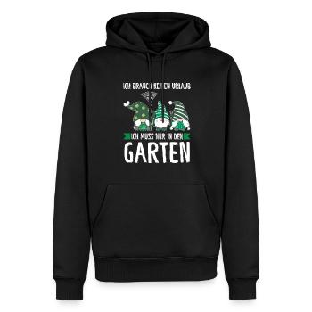 Garten-arbeit Gnome Gärtnern Geschenk - Männer Premium Bio Hoodie - Schwarz - Vorne - Nico (187cm)