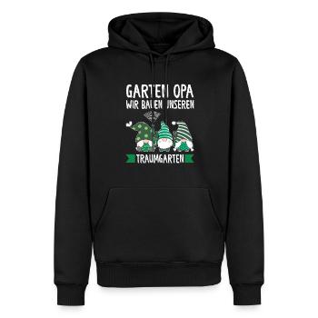 Garten Opa Gnome Gärtnerei Geschenk - Männer Premium Bio Hoodie - Schwarz - Vorne - Nico (187cm)