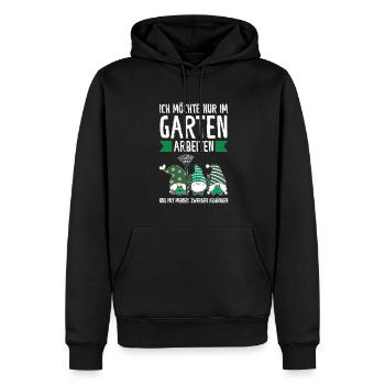 Garten-arbeit Gnome Gärtnerei Geschenk - Männer Premium Bio Hoodie - Schwarz - Vorne - Nico (187cm)