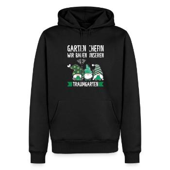 Garten-arbeit Gnome Gärtnerei Geschenk - Männer Premium Bio Hoodie - Schwarz - Vorne - Nico (187cm)