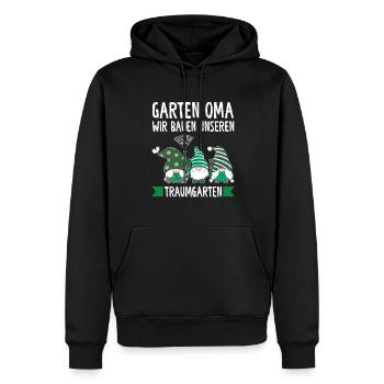Garten Oma Gnome Großmutter Geschenk - Männer Premium Bio Hoodie - Schwarz - Vorne - Nico (187cm)