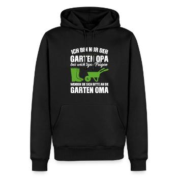 Garten Opa Gnome Gärtnern Geschenk - Männer Premium Bio Hoodie - Schwarz - Vorne - Nico (187cm)