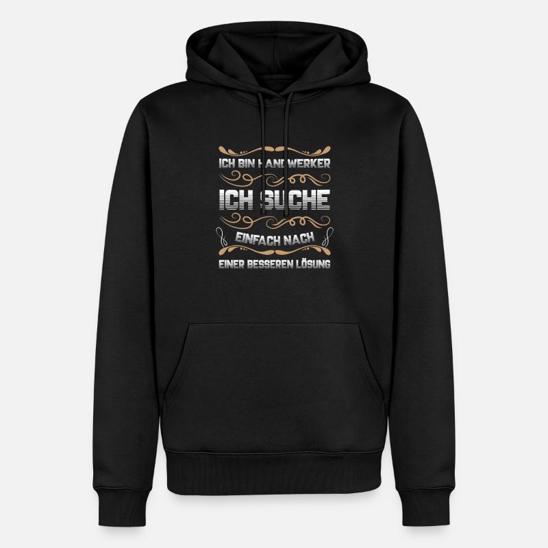 Handwerker Beruf Heimwerken Geschenk - Männer Premium Bio Hoodie - Schwarz