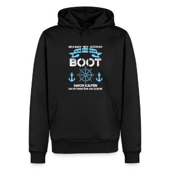 Boot Segeln Bootfahrer Geschenk - Männer Premium Bio Hoodie - Schwarz - Vorne - Nico (187cm)