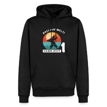1.Geburtstag Dabbing 1 Jahr alt Geschenk - Männer Premium Bio Hoodie - Schwarz - Vorne - Nico (187cm)