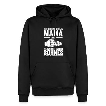 Große Schwester 2023 Eule Grosse Schwester 2023 Ge - Männer Premium Bio Hoodie - Schwarz - Vorne - Nico (187cm)