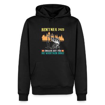 Onkel & Neffe Familie Neffe Geschenk - Männer Premium Bio Hoodie - Schwarz - Vorne - Nico (187cm)