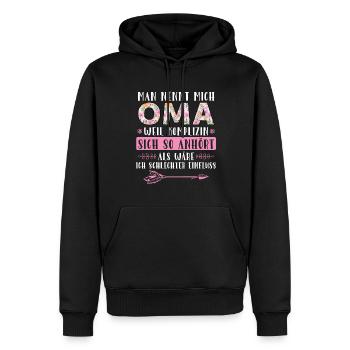 Grossmutter Oma Omas Geschenk - Männer Premium Bio Hoodie - Schwarz - Vorne - Nico (187cm)