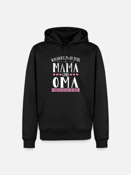 Grossmutter Oma Omas Geschenk - Männer Premium Bio Hoodie - Schwarz
