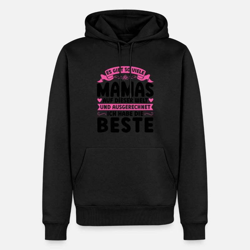 Mutter Mama Tochter Geschenk - Männer Premium Bio Hoodie - Schwarz