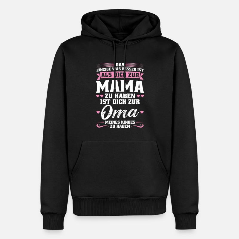 Mutter Mama Tochter Geschenk - Männer Premium Bio Hoodie - Schwarz
