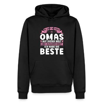Grossmutter Oma Omas Geschenk - Männer Premium Bio Hoodie - Schwarz - Vorne - Nico (187cm)