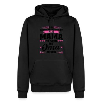 Grossmutter Oma Omas Geschenk - Männer Premium Bio Hoodie - Schwarz - Vorne - Nico (187cm)