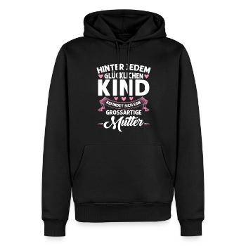 Mutter Mama Tochter Geschenk - Männer Premium Bio Hoodie - Schwarz - Vorne - Nico (187cm)