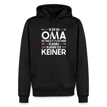Grossmutter Oma Omas Geschenk - Männer Premium Bio Hoodie - Schwarz - Vorne - Nico (187cm)