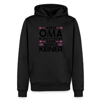Grossmutter Oma Omas Geschenk - Männer Premium Bio Hoodie - Schwarz - Vorne - Nico (187cm)