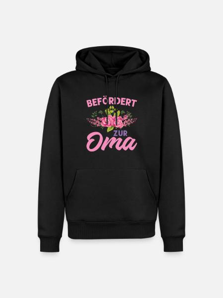 Grossmutter Oma Omas Geschenk - Männer Premium Bio Hoodie - Schwarz