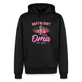 Grossmutter Oma Omas Geschenk - Männer Premium Bio Hoodie - Schwarz - Vorne - Nico (187cm)