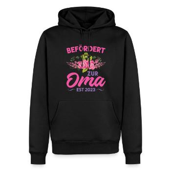 Grossmutter Oma Omas Geschenk - Männer Premium Bio Hoodie - Schwarz - Vorne - Nico (187cm)