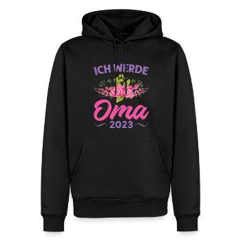 Grossmutter Oma Omas Geschenk - Männer Premium Bio Hoodie - Schwarz - Vorne - Nico (187cm)