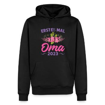 Grossmutter Oma Omas Geschenk - Männer Premium Bio Hoodie - Schwarz - Vorne - Nico (187cm)