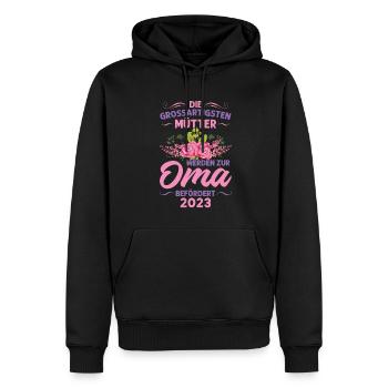Grossmutter Oma Omas Geschenk - Männer Premium Bio Hoodie - Schwarz - Vorne - Nico (187cm)