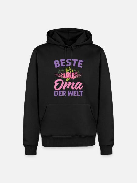 Grossmutter Oma Omas Geschenk - Männer Premium Bio Hoodie - Schwarz