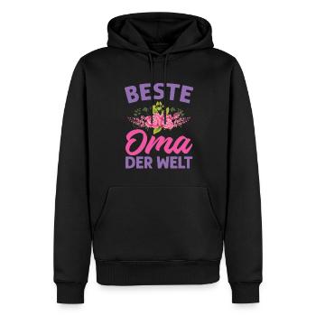 Grossmutter Oma Omas Geschenk - Männer Premium Bio Hoodie - Schwarz - Vorne - Nico (187cm)