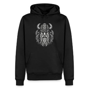 Odin Viking Dieu - Sweat à capuche Premium bio Homme - noir - Devant - Nico (187cm)