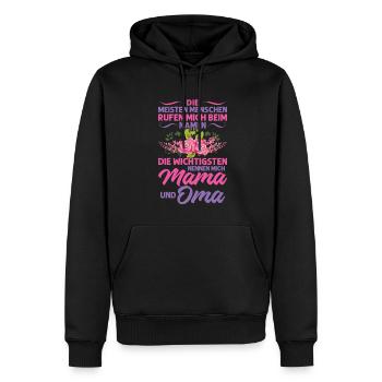 Grossmutter Oma Omas Geschenk - Männer Premium Bio Hoodie - Schwarz - Vorne - Nico (187cm)