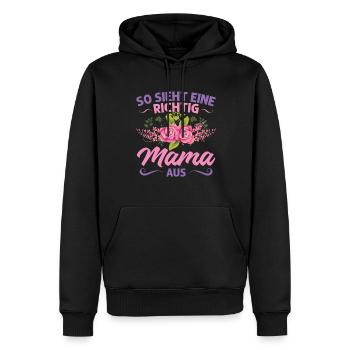 Mutter Mama Tochter Geschenk - Männer Premium Bio Hoodie - Schwarz - Vorne - Nico (187cm)