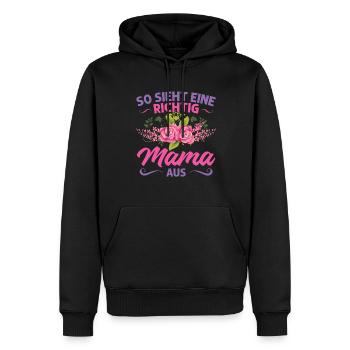 Mutter Mama Tochter Geschenk - Männer Premium Bio Hoodie - Schwarz - Vorne - Nico (187cm)